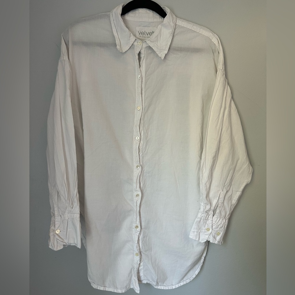 Velvet by Graham & Spencer Women's White Button Down Shirt